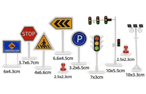 Игровой набор знаков Дорожного Движения, 10 элем, в пакете