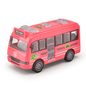 Машинка инерционная  автобус красный в пакете 12 см