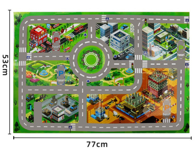 Игровое поле"Город" для машинок, 53*77см, в пакете