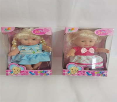 Кукла 21см, с косичками, цвет в ассорт., коробка 18,5*7,12см, арт.37001045